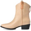 Journee Collection Womens Novva Tru Comfort Foam Back Heel Zip Stacked Heel Booties Tan 7.5 - 2 of 4