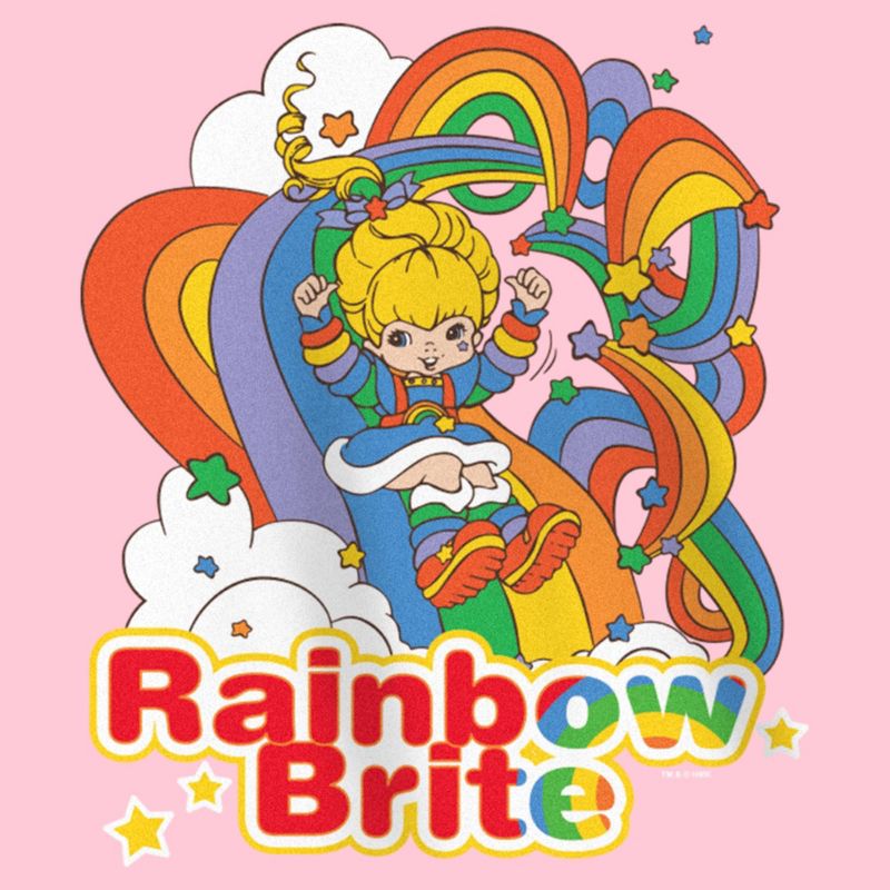 Girl's Rainbow Brite Tangled Slide T-Shirt, 2 of 5