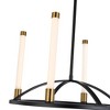 Artcraft Lighting Infiniti 4 - Light Chandelier in  Matte Black/Brass - 4 of 4