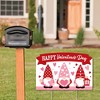 Big Dot of Happiness Valentine Gnomes - Valentine's Day Party Yard Sign Lawn Decorations - Happy Valentine's Day Party Yardy Sign - 2 of 4