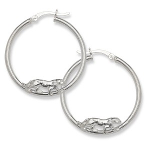 Better jewelry, Panther .925 Sterling Silver Hoops - 1 of 2