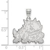 Black Bow Jewelry 14k White Gold Texas Christian Horned Frogs NCAA Large Pendant - 2 of 3