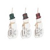 Transpac MDF Shaped Snowman Ornament Set of 3 Christmas Home Decorations - 2 of 3