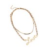 SOHI Women's Gold Everyday Multi-Layer Necklace - 2 of 4