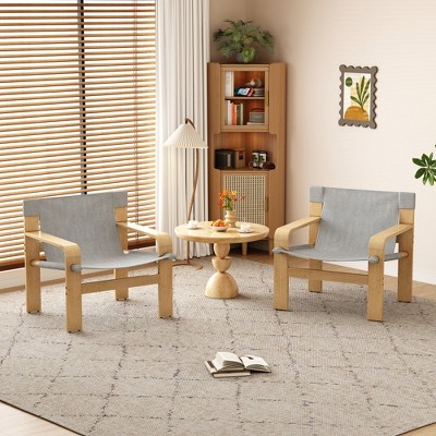 Grungis Detachable Accent Chair,30''W Arm Chair with Solid Wood Frame,Linen Lounge Chair for Bedroom,Reading Room