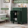 24"W Bathroom Vanity with Ceramic Sink, Freestanding Bathroom Sink Cabinet with Adjustable Shelf & Soft-Closing Doors - ModernLuxe - 4 of 4