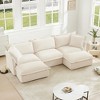 GDFStudio Clermont 3 Seater U-Shape Deep Seat Sectional Sofa Couch with French Edge Design - 2 of 4