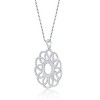Guili Sterling Silver White Cubic Zirconia Pendant, Featuring a Minimalist Yet Dazzling Design to Enhance Your Style and Sophistication - 3 of 3