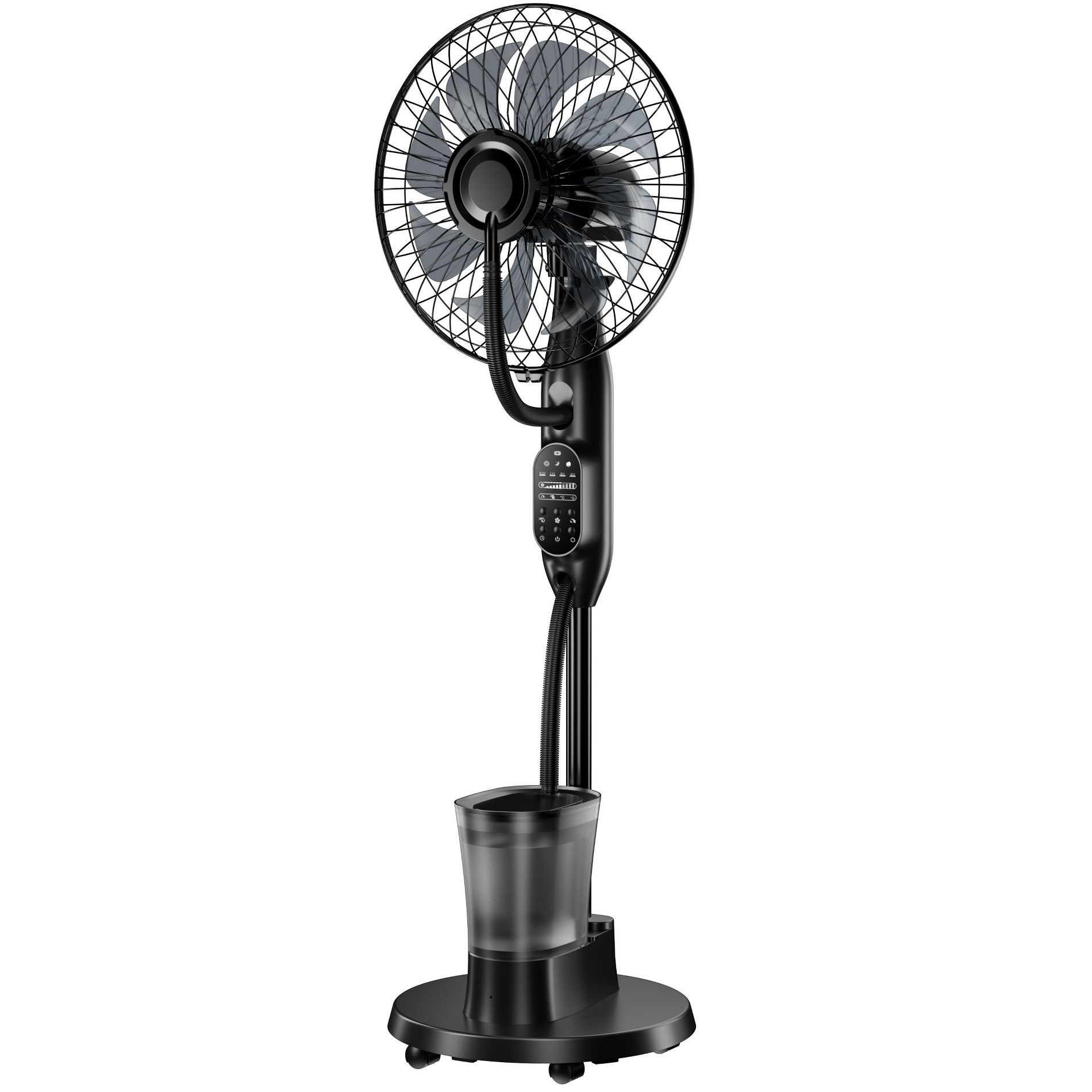 Swtroom Mist Fans for Bedroom Misting Fans Oscillating Standing Fans Quiet Floor Fan Pedestal Fans for Room 9 Speeds 3 modes 7H Timer