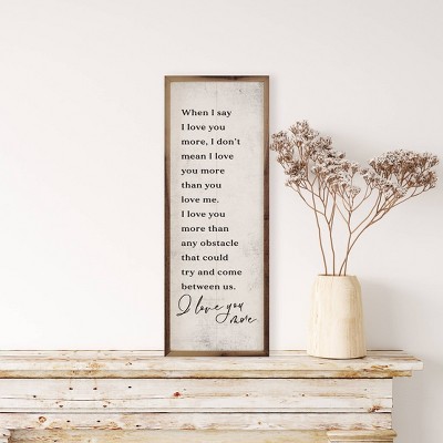 Kendrick Home Love You More Wall Art White