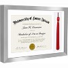 Americanflat 11x16 Graduation Frame with tempered shatter-resistant glass - 2 Opening Mat Displays 8.5"x11" Diploma or Certificate - 4 of 4