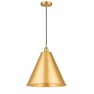 Edison Cone - 1 Light Cord Hung Mini Pendant In Industrial Style-18.75 Inches Tall and 16 Inches Wide - 1 of 1