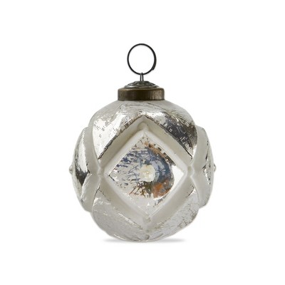 tag Antique White Geo Ornament 3 Inch