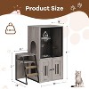 Cat Litter Box Enclosure, Double Cat House with Storage, Enclosed Litter Box Furniture with Ladder - 4 of 4