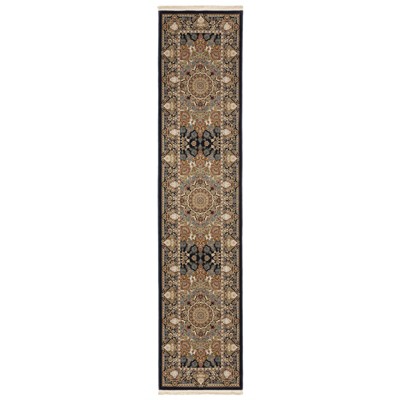 Oriental Weavers Masterpiece 1802B Navy/ Multi Indoor Area Rug - 2'3" x 10'