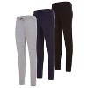 Womens Running Workout Yoga Leggings with Pockets and Elastic Cuff, Up to 2XL, Pack of 3 - 2 of 4