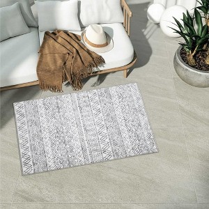 Boho Machine Washable Area Rug Modern Geometric Non-Slip Accent Rug Farmhouse Carpet - 1 of 4