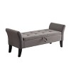 GDFStudio Valentina Modern 51.5" Velvet Upholstered Rectangle Storage Bench - 4 of 4