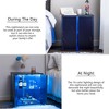 Bedside Tables with LED Farmhouse Gray Nightstand Tables with Glass Shelves Led End Table - 3 of 4