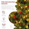 Best Choice Products Pre-Lit Pencil Christmas Tree Pre-Decorated Holiday Accent w/ Base - 3 of 4