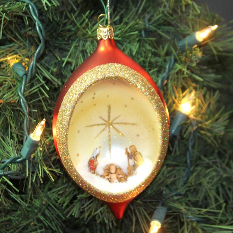 Italian Ornaments 6.0 Inch 80Mm Teardrop Nativity Ornament Italian Religious Tree Ornaments, 2 of 4