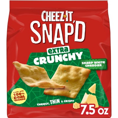 Cheez-it Snap'd Extra Crunch Sharp White Cheddar Crackers - 7.5oz