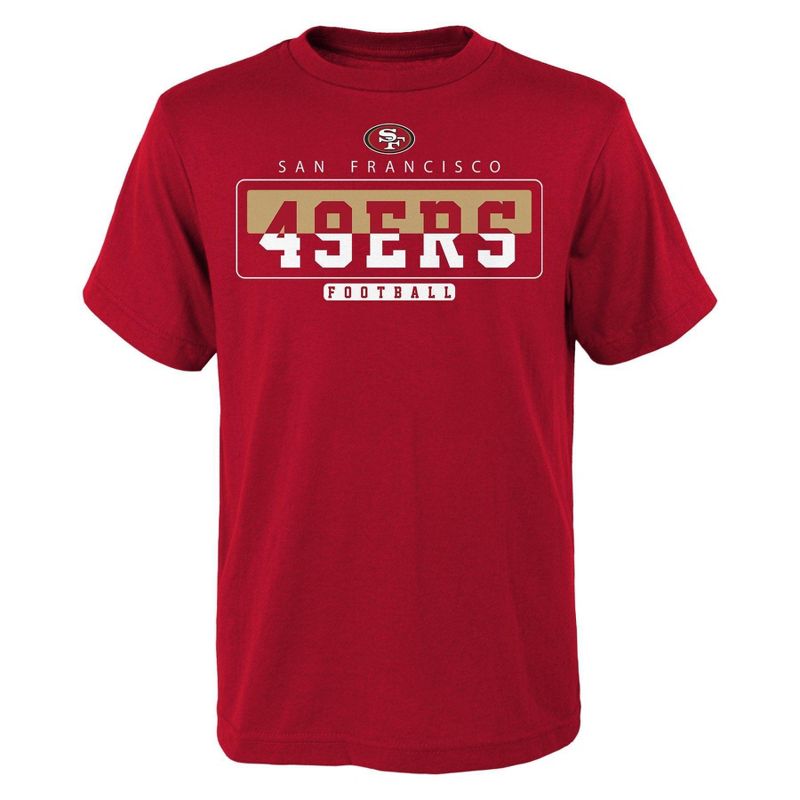 NFL San Francisco 49ers Boys&#39; Short Sleeve Cotton T-Shirt, 1 of 2