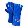 Just In Trend Flame Heat Resistant Leather Welding Gloves, Royal Blue - image 2 of 4