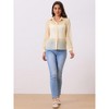 INSPIRE CHIC Women's Sheer Mesh Long Sleeve Button Down Shirts - 4 of 4
