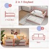 Twin Daybed with Trundle, Metal Sofa Bed Frame with Pull Out Trundle for Living Room, Bedroom, Apartment and Small Spaces - 2 of 4