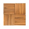 Syemin Carpet Tiles Interlocking Deck Tile Set of 10 Tiles Durable Weather Resistant Build for Flexible Outdoor Layouts, Natural Wood, 13"*13"*10" - 3 of 4