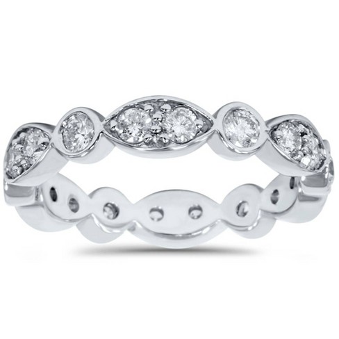 Pompeii3 1ct Diamond Stackable Wedding Eternity Anniversary Ring Band ...