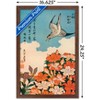 Trends International Cuckoo and Azalea by Katsushika Hokusai Framed Wall Poster Prints - 3 of 4