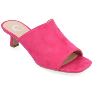 Journee Collection Womens Mercerr Slip On Open Toe Kitten Heel Pump - 1 of 4