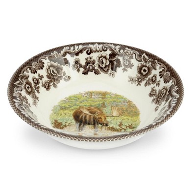 Spode Woodland Ascot Cereal Bowl, 8 Inch, Made in England from Fine Earthenware, Wild Animals - Perfect for Thanksgiving