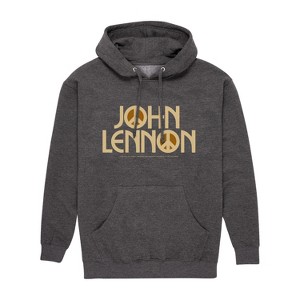 Men's - John Lennon - Peace Logo Graphic Fleece Pullover Hoodie - 1 of 4