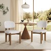 Christopher Knight Home Elias Scandinavian Modern Rubber Wood Dining Chairs with Upholstered Seat - 2 of 4