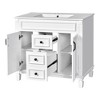 36" Bathroom Vanity with Top Sink, Modern Bathroom Storage Cabinet with 2 Soft Closing Doors and 2 Drawers, Single Sink Bathroom Vanity White - 4 of 4