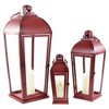Northlight Set of 3 Red Antique Style Candle Lanterns 23.5" - 2 of 4