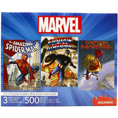 NMR Distribution Marvel 500 Piece Jigsaw Puzzles | Set of 3