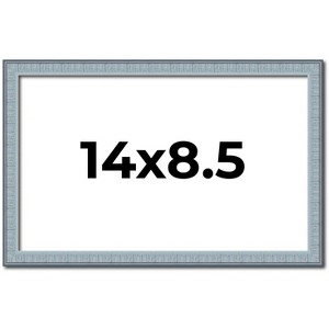 PosterPalooza | Photo Size Textured Blue Picture Frame - UV Acrylic, Foam Board Backing, Hanging Hardware - 1 of 4