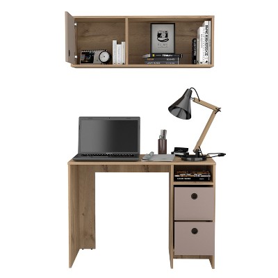 NicBex Multi-Storage Writing Desk Collection 2/3 Drawers, Shelves & Wall Cabinet Options for Home Office & Study Workstation