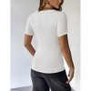 Clearlove Women's 2025 Short Sleeve T Shirt Square Neck Slim Fitted Tops Summer Basic  Tee Tops - 4 of 4
