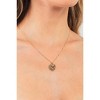 Slickblue Women's Pendant Necklace, Irregular Geometric Charm on Linked Chain, Vintage Style, Gold, 20" - 2 of 4