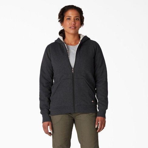 Dickies Women's High Pile Fleece Lined Hoodie, Black (kbd), S : Target