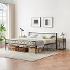 Modern Bed Frame with Headboard and Footboard, 13.7 Inch Underbed Storage Heavy-Duty Bed Frame No Box Spring Needed, Easy Assembly, Black - 2 of 4