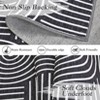 Modern Washable Area Rug, Geometric Pattern Throw Carpet with Non Slip Backing, Low Pile Stain Resistant Floor Carpet for Living Room - 4 of 4
