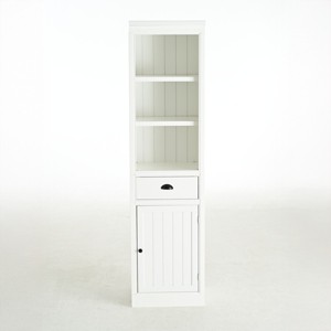 TopComfy Decorative Storage Cabinets Freestanding Tier Display Book Shelf Bookcase Storage Cabinet for Living Room, White, 42.5"*19.5"*8.75" - 1 of 4