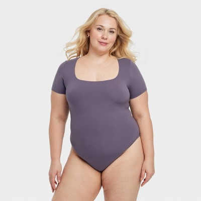 Women's Luxe Stretch Square Neck Thong Bodysuit - Auden™