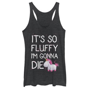 Women's Despicable Me Agnes Fluffy Unicorn Spots Racerback Tank Top - 1 of 3